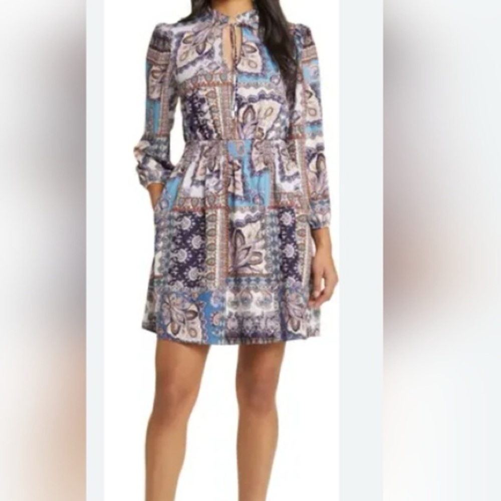 Vince Camuto Tie Neck Dress